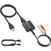 CAMWAY Estrattore Audio HDMI ARC 192KHz,Splitter da HDMI a Uscita Stereo 3.5mm,Convertitore per Cuffie Amplificatore Soundbar,Alimentato USB 5V,Supporta LPCM,Adattatore per TV