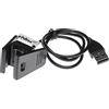 vhbw cavo di ricarica USB compatibile con Fitbit Charge 2 smartwatch tracker - Stazione di ricarica, nero, 50 cm