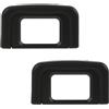 Jecdfs Conchiglia Oculare Sostitutiva per Fotocamere D5600, D5500, D5400, D5300, D5200, D5100, D5000, D3500, D3400, D3300, D3200, D3100, D3000 - 2 Pezzi, Compatibile con DK-25
