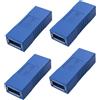 Greluma 4 Pz Adattatore USB USB 3.0 da femmina a femmina, accoppiatore USB Connettore di estensione USB 3.0 da femmina a femmina