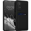 kwmobile Custodia Compatibile con Xiaomi Redmi Note 11 Pro/Note 11 Pro (5G) / Note 12 Pro (4G) Cover - Back Case Cellulare con Slot Porta Carte - Morbida in Silicone TPU nero matt