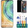 SRJTEK Display LCD OLED per Samsung Galaxy S20 Ultra 5G, sostituzione dello schermo per SM-G988U, SM-G988, SM-G988N, digitalizzatore, touch screen, con cornice (con impronta digitale, argento)