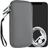 kwmobile Custodia in Neoprene con Zip per Smartphone XL - 6,7/6,8 - Astuccio Portacellulare a Sacchetto con Cerniera - Borsa in stone dust