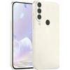 LEHEHE Custodia Silicone per Huawei P30 Lite/nova 4e / Honor 20S, Cover Soft Touch Tinta Unita Guscio Sottile Antiurto Bumper Antigraffio con Protezione Fotocamera-Bianco