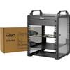 Tecmojo Mini rack desktop da 10 pollici, 6U, profondità 200 mm, armadietto di rete con slot SBC, scheda adattatore da micro HDMI a HDMI e copertura cieca, per dispositivi AV, NAS e server da 10