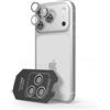 CoverStyle® - HyperLens 3D® - per iPhone 17 Pro/Max - Pellicola Fotocamera in Zaffiro e Alluminio - Argento