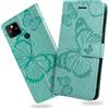 DENDICO Cover per Google Pixel 5 XL/Pixel 4A 5G, Portafoglio Custodia in PU Pelle per Google Pixel 5 XL/Pixel 4A 5G, Antiurto Cover a Libro con Slot per Carte, Verde