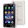 HIFI WALKER G7 Lettore MP3 Bluetooth e WiFi con Android 13, 144GB, 3GB RAM, Schermo Touch HD da 4, Lettore MP3/MP4 con Altoparlante, Fotocamera e Controllo Parentale (Bianco)
