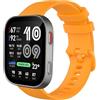GIOPUEY Cinturini Compatibile con Amazfit Bip Max, Morbido Silicone Cinturino [Resistente all'Usura] [Traspirante] - Yellow