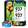 Cool Toner Cartucce d'inchiostro 936XL 936 9125e Combo Pack: ricambio per HP 936e 936 cartucce d'inchiostro per stampanti HP OfficeJet Pro 9125e 9120e 9730e 9130 9135e 9122e 9128e 9110b 9120b 9130b