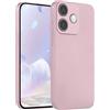 LEHEHE Custodia Silicone per OPPO A5 Pro 4G / 5G, Cover Soft Touch Tinta Unita Guscio Sottile Antiurto Bumper Antigraffio con Protezione Fotocamera-Rosa chiaro