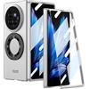 ADVDJBV Accessorio per telefono Compatibile con Vivo X Fold 3 Pro Custodia con protezione Compatible with lo schermo Cavalletto magnetico, Robusta copertura rigida Compatible with PC Custodia protettiva rigid