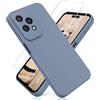 YiKaDa - Cover per Honor 200 Lite, con [2 Pack] Pellicola Protettiva in Vetro Temperato, Custodia Liquid Silicone Leggero - Grigio Lavanda