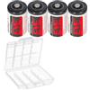Akkuman.de Akkutechnik vom Fachmann ER14250 - Batteria al litio da 3,6 V, 1/2 AA, 1200 mAh, confezione da 4 pezzi, LiSOCl2, bassa autoscarica, cella primaria non ricaricabile, compatibile con LS14250, per misuratori, contatori, allarmi