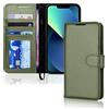 TECHGEAR Cover iPhone 13 - Custodia Portafoglio in Pelle Sintetica con TPU Antiurto, Funzione di Supporto con Slot per Schede e Cinturino da Polso per iPhone 13 (6,1 Pollici 2021)