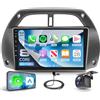 Rimoody 6G+128G 8 Core Android Autoradio per Toyota RAV4 2001-2006, 9 Pollici Schermo IPS co Carplay Android Auto Senza Fili FM/RDS/EQ/DSP Bluetooth Panoramica a 360° WiFi GPS Comandi al Volante Retrocamera