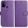 DENDICO Cover per Oppo A53s / Oppo A32 / Oppo A53 2020 / Oppo A33 2020, Premium Portafoglio PU Custodia in PU Pelle, Flip Libro TPU Bumper Caso per Oppo A53s / Oppo A32, Viola