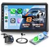 Hodozzy 6GB+128GB Autoradio 8 Core per Renault Master 2019-2022 Radio Android 2 Din con GPS, Bluetooth Hi-Fi, Touch Screen 10 Pollici con Carplay Wireless Android Auto, WiFi USB, FM RDS, Retromarcia