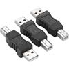 Greluma 3 Pz Connettore adattatore convertitore USB 2.0 A maschio a USB B maschio per stampante