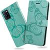 DENDICO Cover per Oppo A52 / Oppo A72 / Oppo A92, Portafoglio Custodia in PU Pelle per Oppo A52 / Oppo A72 / Oppo A92, Antiurto Cover a Libro con Slot per Carte, Verde