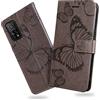 DENDICO Cover per Xiaomi Mi 10T / Mi 10T PRO, Portafoglio Custodia in PU Pelle per Xiaomi Mi 10T / Mi 10T PRO, Antiurto Cover a Libro con Slot per Carte, Grigio