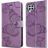 DENDICO Cover per Galaxy A22 / M32 / M22 4G, Portafoglio Custodia in PU Pelle per Samsung Galaxy A22 / M32 / M22, Antiurto Cover a Libro con Slot per Carte, Viola