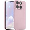 LEHEHE Custodia Silicone per Honor X7D 5G / 4G / Honor 400 Smart 5G, Cover Soft Touch Tinta Unita Guscio Sottile Antiurto Bumper Antigraffio con Protezione Fotocamera-Rosa chiaro
