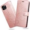 DENDICO Cover per iPhone 11 PRO, Portafoglio Custodia in PU Pelle per iPhone 11 PRO, Antiurto Cover a Libro con Slot per Carte, Oro Rosa