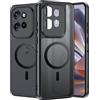 FDHYFGDY Cover Magnetica per Motorola Edge 60 Neo/50 Neo Custodia, Cover in PC Ultrasottile e Antigraffio+Silicone Morbido Antiscivolo Sul lato, Antiscivolo e Antiurto, Scocca Traslucida Satinata