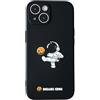 Yonds Queen Custodia carina per iPhone 14 Plus, motivo astronauta spazio pianeta luna design elegante e morbido in TPU antiurto e antiscivolo Custodia (iPhone 14 Plus, pianeta)
