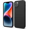 Verco Custodia per Apple iPhone 15 Plus, in gel di silicone [morbida fodera interna] Custodia per iPhone 15 Plus Case antiurto Nero