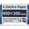 Waveshare 4.2 Inch E-Paper Display Module Kit 400 x 300 Resolution 3.3v/5v E-ink Electronic Screen with Embedded Controller SPI Interface for Raspberry Pi/Jetson Nano/Arduino,Support Full Refresh