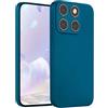 LEHEHE Custodia Silicone per Honor X7D 5G / 4G / Honor 400 Smart 5G, Cover Soft Touch Tinta Unita Guscio Sottile Antiurto Bumper Antigraffio con Protezione Fotocamera-Blu scuro