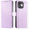 JUNETOP Cover per Honor 600 Lite 5G con Vetro Temperato, Lilla