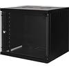 LINK LK1909UN armadio rack 19 9 unità da muro per reti con fianchi apribili e porta in vetro temprato nero dimensioni 54x45x48,5 cm capacità di carico 50 kg include kit montaggio