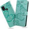 DENDICO Cover per Galaxy M31, Portafoglio Custodia in PU Pelle per Samsung Galaxy M31, Antiurto Cover a Libro con Slot per Carte, Verde