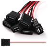 KUOQIY 6 Pezzi 3A 2 Pin USB Presa, USB Femmina 2 Fili Connettore Presa, Connettore USB Tipo A a Saldare, Connettori USB Femmina a 2 Pin con 100mm 24 AWG Cavo