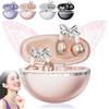 Pnedeodm 2026 New Clip on Earbuds with Earrings, Luxury Butterfly Clip-On Open-Ear Headphones with Al Noise Cancelling, 6.0 Bluetooth Earbuds for Sports & Workouts (Skin-Color)