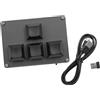 POFET Tastiera personalizzabile con retroilluminazione RGB wireless a 4 tasti, 2,4 G USB Bluetooth - Modalità di personalizzazione dei tasti, tasti sostituibili a caldo, ABS