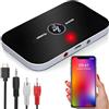 Retoo Adattatore Bluetooth 2 in 1 Wireless Trasmettitore Ricevitore Audio AUX Cavo da 3,5 mm aptX Bassa latenza per MP3 Altoparlanti HiFi TV PC Cuffie per auto Sistema stereo Nero