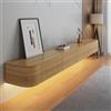 NOYHHAV Mobile TV sospeso con Magazzinaggio Mobile TV a parete-Legno +LED luci-280CM