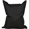 Lumaland - Enorme pouf Luxury, XXL, 380 litri, 140 x 180 cm, per interni ed esterni, nero, Indoor & Outdoor XXL - 140 x 180 cm