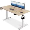 Casaria® Scrivania Regolabile 140x60x73-118cm con Porta Cuffie Portabicchieri Tavolo da Gioco Ufficio Look Moderno