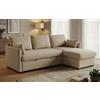 BUDWING Orlando Divano Letto ad Angolo con Contenitore a 3 posti, a Forma di L Chaise Longue a Sinistra o Destra Reversibile (Grigio Chiaro)