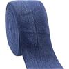 NEFLUM 10 Metri, 40mm di Larghezza, Fascia Elastica in Spandex, Fascia in Raso, Tessuto per Abiti, Cucitura Decorativa, Blu Navy, 40mm