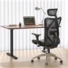 SIHOO Sedia da ufficio ergonomica M57 con supporto lombare regolabile, sedia in rete con braccioli 3D e poggiatesta 2D, sedia traspirante con schienale alto (nera)