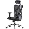 SIHOO Sedia da ufficio ergonomica, sedia girevole con schienale alto, poggiatesta e supporto lombare regolabili, sedia