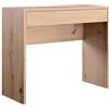 Totò Piccinni Scrivania Consolle in legno per ufficio con Cassetto (L) 100x(P) 40,5x(A) 81,5 cm (Rovere Artisan)