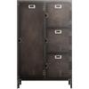 Sightlife Armadi metallici Armadio in Metallo Stile Industriale Armadietto Armadietto spogliatoio armadio di stoccaggio armadi per ufficio Armadio per Esterno per dipendenti, casa, ufficio, scuola 75x45.7x120cm