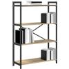 vidaXL Libreria Rovere Sonoma 80 x 30 x 120 cm Legno multistrato, Libreria Industriale Moderna, Scaffale a più livelli, Mobile Decorativo per Organizzare Casa